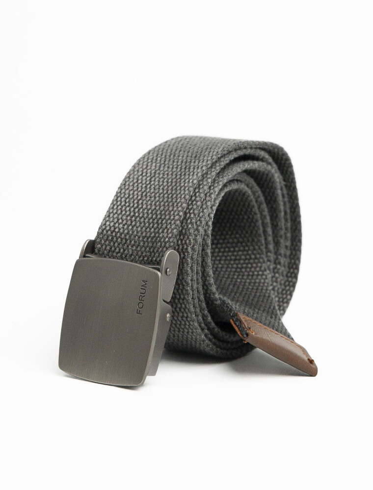 Cinturón de Lona Canvas Hebilla Automática 120 cm Gris