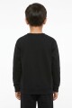 Buzo deportivo básico escote redondo - UNISEX NEGRO