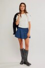 PARADISE FOUND DENIM SKORT Azul