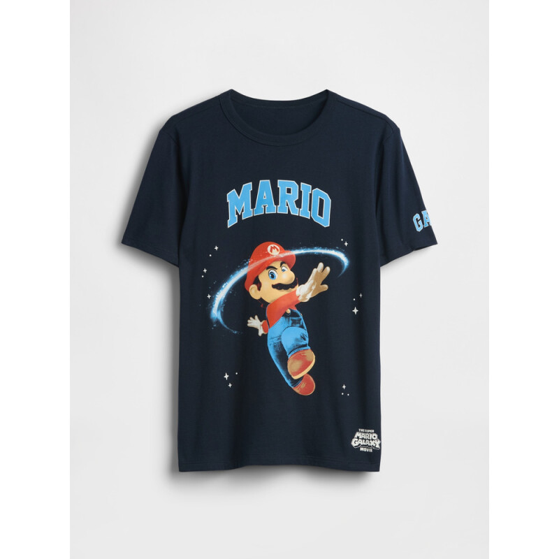 V-JPN IE SS SMB MARIO GR TEE TAPESTRY NAVY