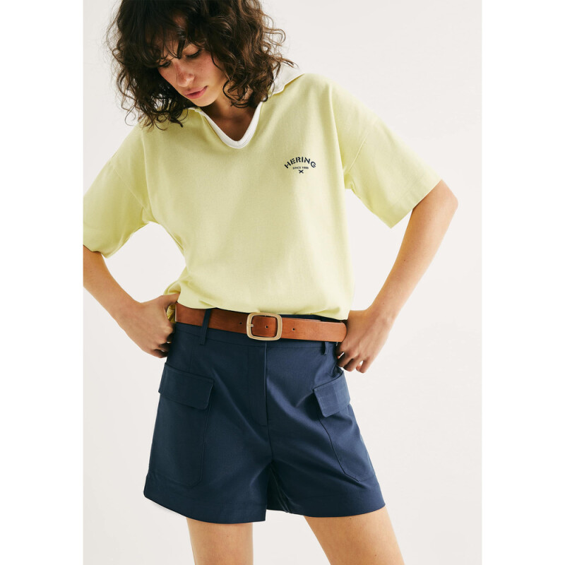 SHORTS FEM AZUL ESCURO