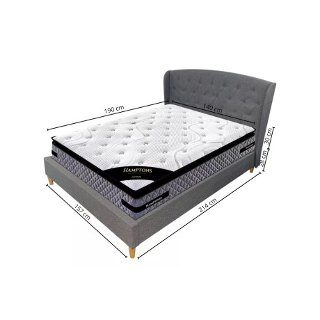 Sommier con respaldo 2 plazas Hamptons Hybrid Platinum Sommier con respaldo 2 plazas Hamptons Hybrid Platinum