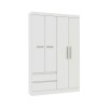 Ropero 4 Puertas en MDP - Viena Blanco