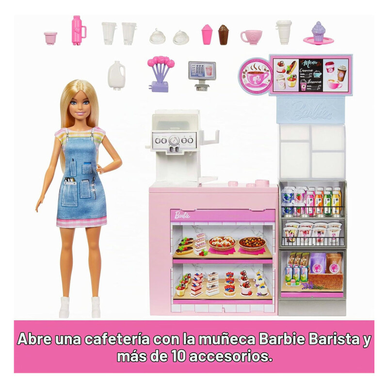Muñeca Barbie Coffee Shop con juego y accesorios Muñeca Barbie Coffee Shop con juego y accesorios