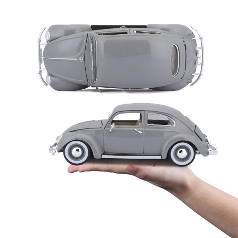 Bburago Escala 1:18 Auto de Colección Volkswagen Käfer-Beetle Gris (1955)