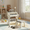 Piano órgano infantil con micrófono y banquito Piano órgano infantil con micrófono y banquito