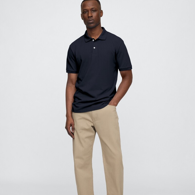 V-STRETCH PIQUE POLO - SOLID TAPESTRY NAVY