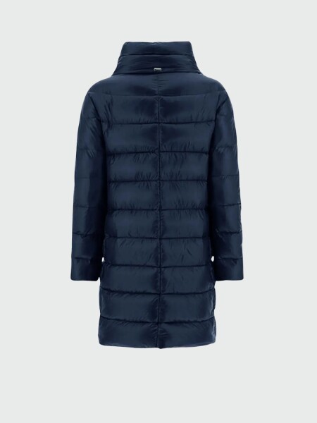 Herno - Campera de corte recto confeccionada en nylon ultraligth. Dora Azul
