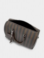 Bolso De Fin De Semana A Rayas marron