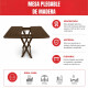 Mesa plegable de jardín resistente MADERA