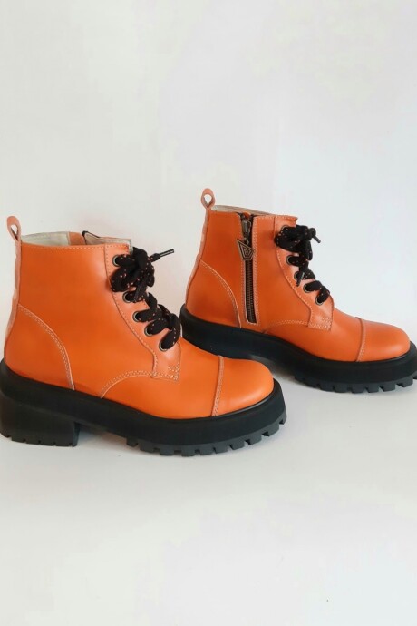 Bota Alkira Naranja Con Arte Bota Alkira Naranja Con Arte