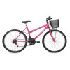 BICICLETA MORMAII RODADO 26 SAFIRA CON CANASTO ROSA Bicicleta Mormaii Rodado 26 Safira Con Canasto Rosa
