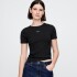 FRCH SS MOD RIB ABBRV TEE BLACK