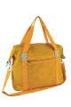 Bolso grande en tafeta amasada Amarillo