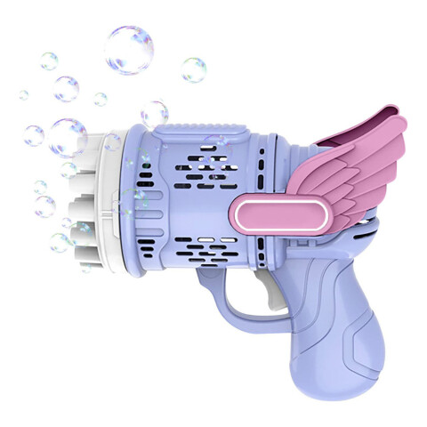 Ametralladora Pistola Burbujas Electrica Angel Burbujero Variante Color Violeta