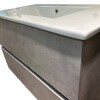 Mueble de baño suspendido Gris Claro 80 cm con bacha de loza Mueble De Baño Suspendido Gris Claro 80 Cm Con Bacha De Loza