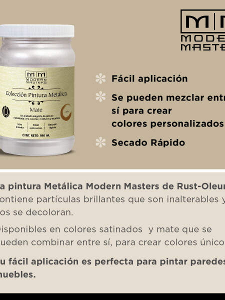 MODERN MASTERS METALICA MATE PLATINO 0.946 ML N/A