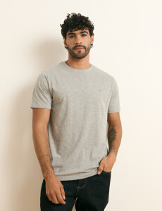 520658 T-SHIRT HARRINGTON LABEL Gris Medio Melange