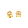 Abridores Zirconia-Oro 18k-Piedra Zirconia y Resina rosada-AB9512 conpiedra