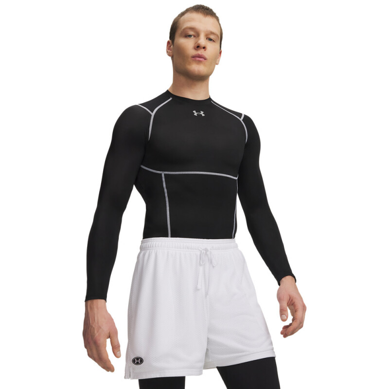 UA HG Elite Comp LS-WHT BLK-008