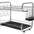 Escurridor De Platos Seca Vajilla 2 Pisos Platos Secador Bandeja Imback Color Plateado Escurridor De Platos Seca Vajilla 2 Pisos Platos Secador Bandeja Imback Color Plateado