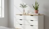 Cómoda 4 Cajones - Linea Nordica Roble/Blanco