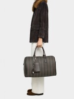 Bolso De Fin De Semana A Rayas marron