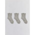KIT COM 3 PARES MEIAS UNISSEX CINZA
