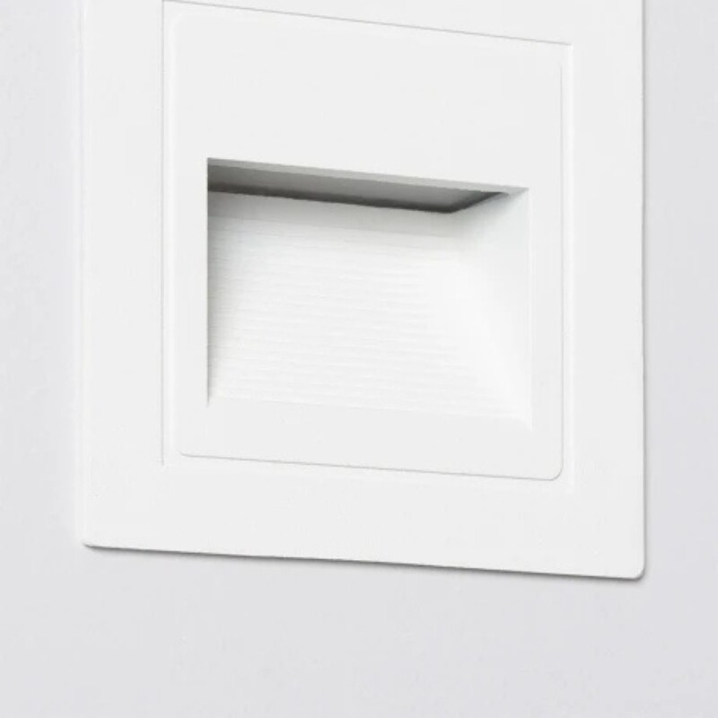 LUMINARIA TRENTO LUX CUBO DE EMBUTIR PARA ESCALERA - 3W Luminaria de Escalera Trento LUX 3W Blanco