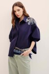 CAMISA LOUISE FLOWERS Azul