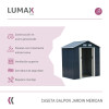 Caseta Galpon Jardin Lumax meridan Gris Oscuro 196x131x204 Caseta Galpon Jardin Lumax meridan Gris Oscuro 196x131x204