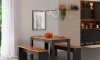 Juego de Comedor Primor - Mesa + 2 Bancos Negro