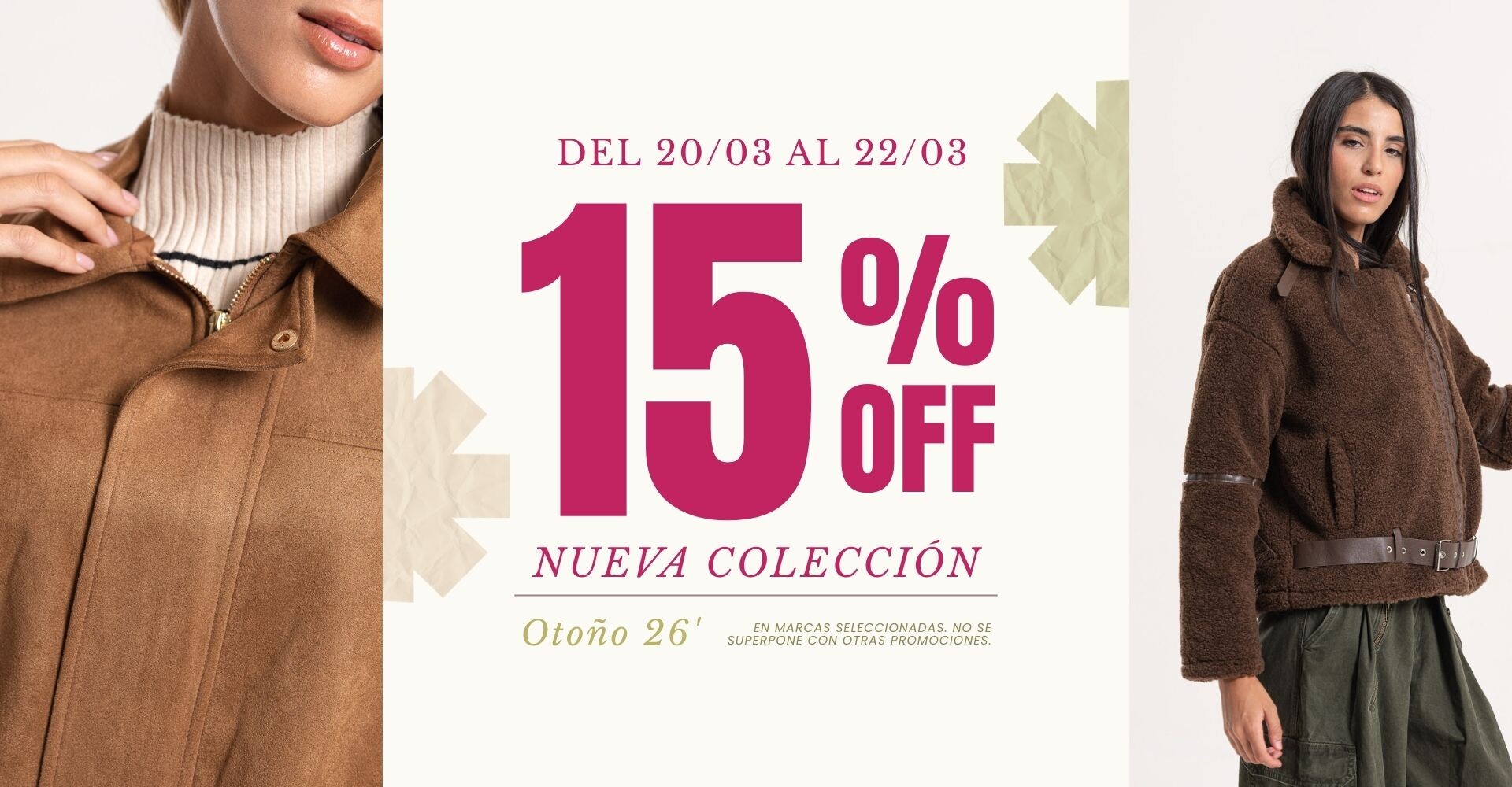 15% OFF EN SELECCIONADOS NEW IN