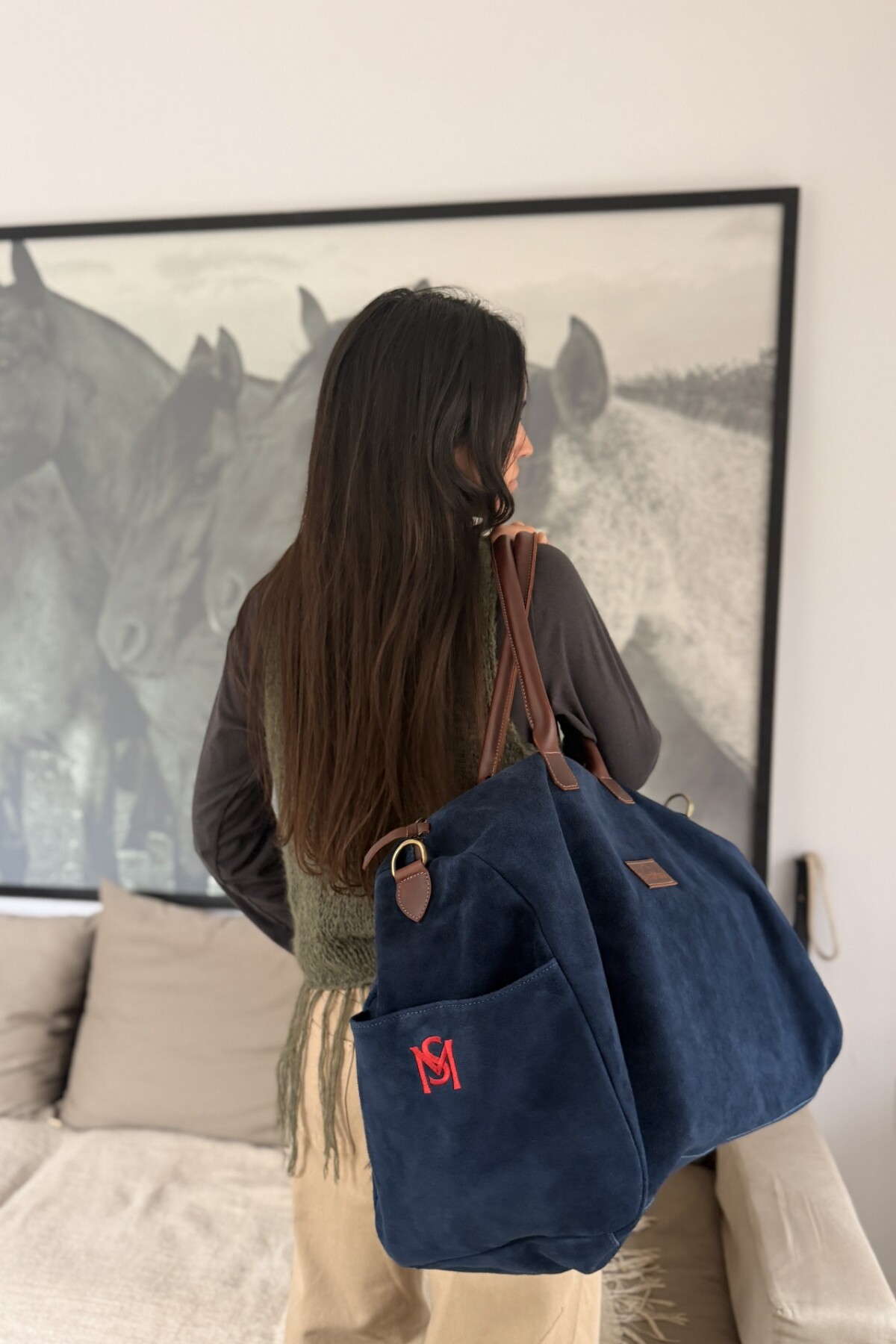 Heart Break Handbag XL Azul