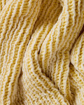 Manta Lideba de algodón rayas rayas amarillo 100 x 170 cm