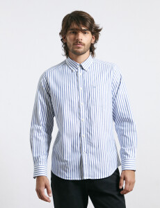 012608 CAMISA HARRINGTON LABEL Azul Osc/bla