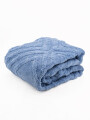 PIE DE CAMA FLANNEL ROMBOS PETROLEO