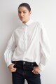 Camisa oversized mangas abullonadas blanco