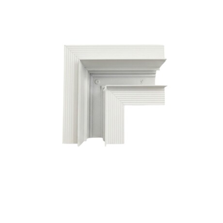 Adaptador Esquinero Horizontal para Riel Magnético G2 para Adosar Esquinero Horizontal Para Riel Magnético G2 De Adosar Blanco