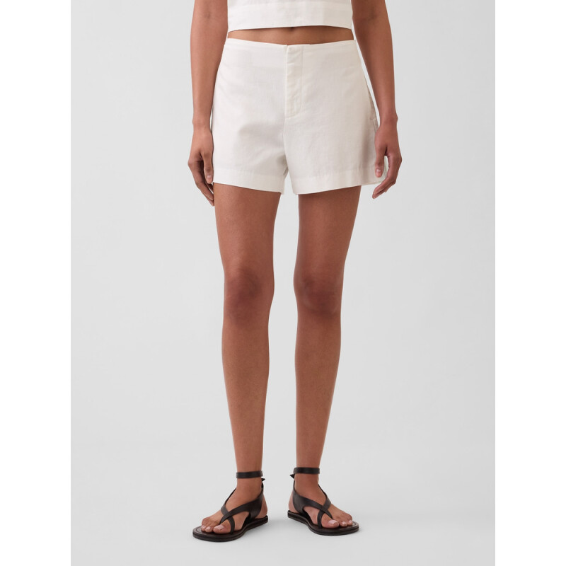 A LINE LINEN SHORT NEW OFF WHITE V2