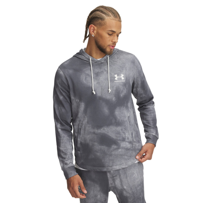 UA Rival Terry AOP Hood Q1-BLU GRY-025
