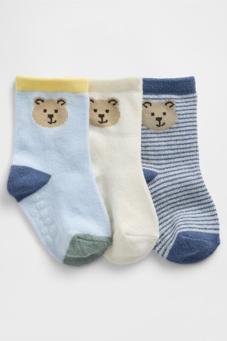 Medias Pack X3 Bebé Colorblock
