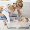 Baño Stokke flexibath set c reposera transparente celeste