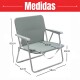 Silla Playa Plegable Portátil Con Correa Reforzada GRIS CLARO