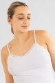Musculosa con puntilla Blanco