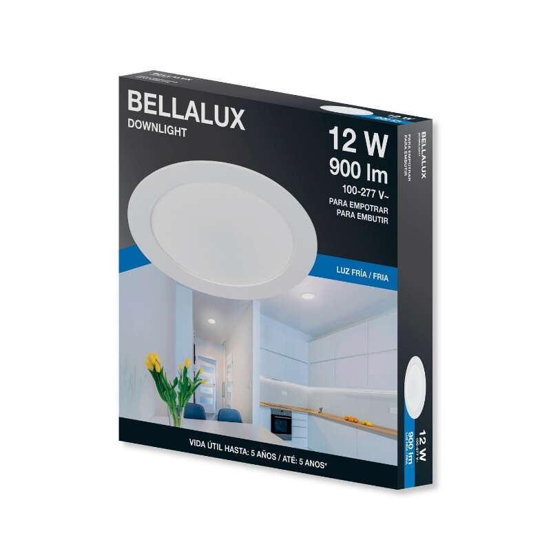 PLAFON REDONDO ADOSAR BELLALUX SLIM 12W Plafón LED Redondo de Adosar Bellalux Slim 12W Luz Fría 6500K