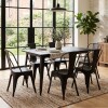 Juego de comedor 6 sillas Tolix 120 Negro