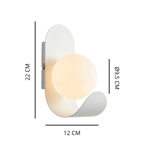 ARTEFACTO DECORATIVO DE PARED CRUX Luminaria De Pared Crux Blanco