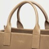 De Mano Capri En Cuero Grabado Croco Arizona Taupe Niquel