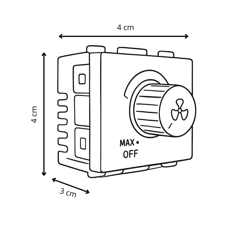 REGULADOR DE VENTILADOR 300W ATENEA Regulador de Ventilador 300W Atenea Gris